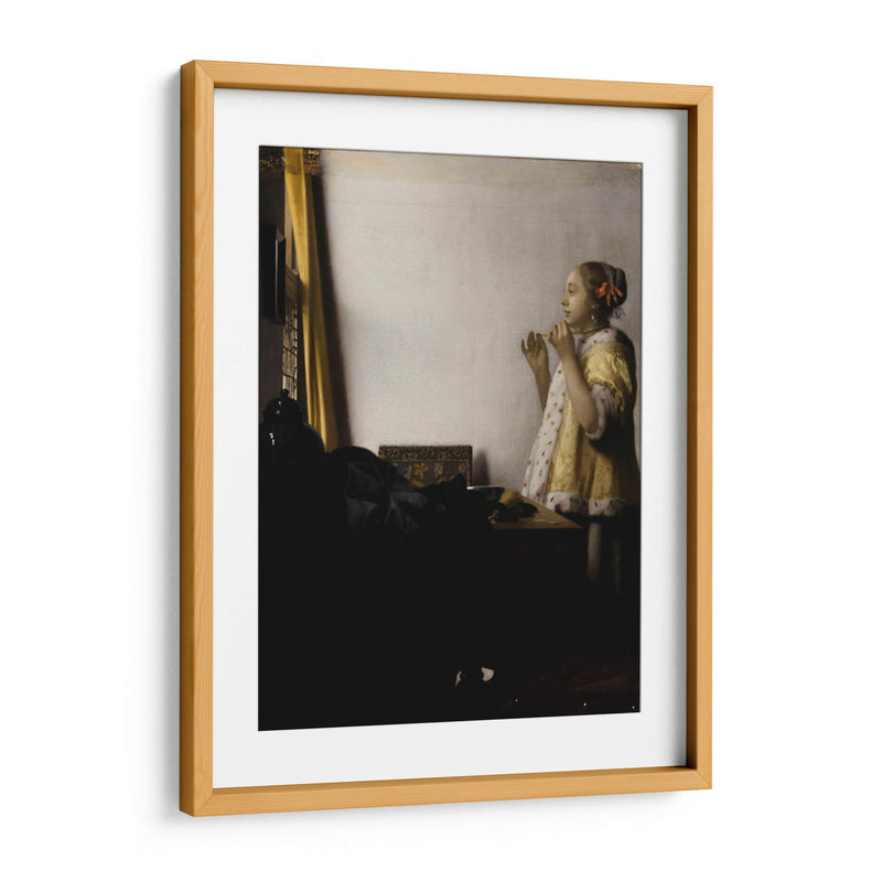 La muchacha del collar de perlas - Johannes Vermeer | Cuadro decorativo de Canvas Lab