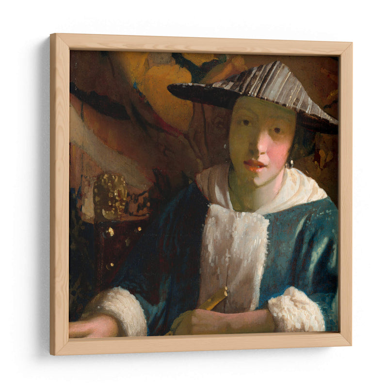 Muchacha con flauta - Johannes Vermeer | Cuadro decorativo de Canvas Lab