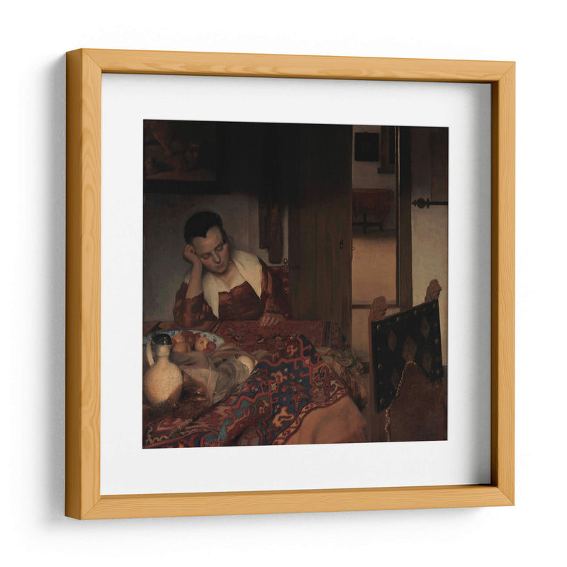Muchacha dormida - Johannes Vermeer | Cuadro decorativo de Canvas Lab