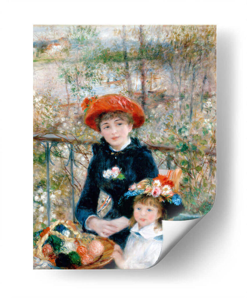 En la terraza (dos hermanas) - Pierre-Auguste Renoir | Cuadro decorativo de Canvas Lab