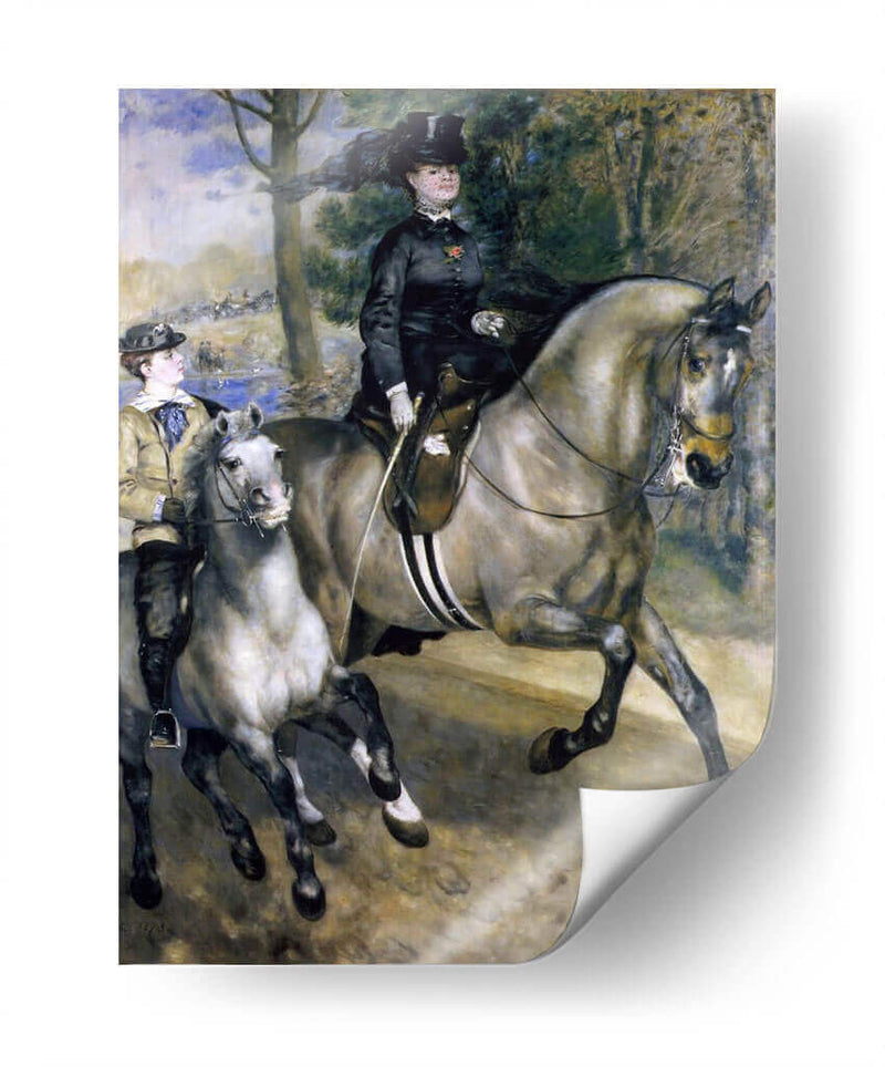 Paseo a caballo en el bosque de Boulogne - Pierre-Auguste Renoir | Cuadro decorativo de Canvas Lab