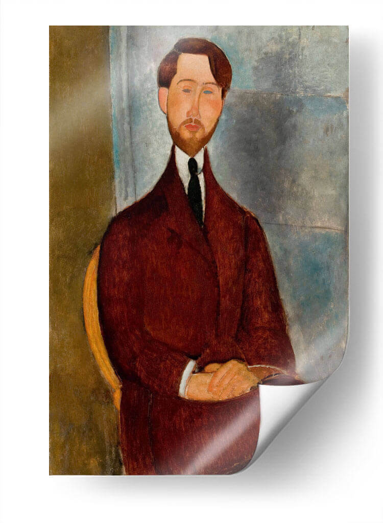 Retrato de Léopold Zborowski - Amedeo Modigliani | Cuadro decorativo de Canvas Lab