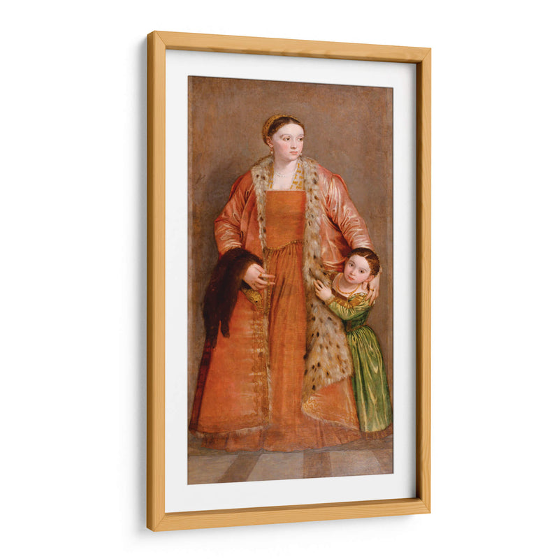 Retrato de la condesa Livia da Porto Thiene y su hija Deidamia - Paolo Veronese | Cuadro decorativo de Canvas Lab