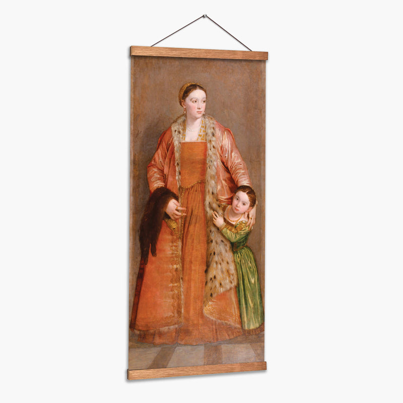 Retrato de la condesa Livia da Porto Thiene y su hija Deidamia - Paolo Veronese | Cuadro decorativo de Canvas Lab