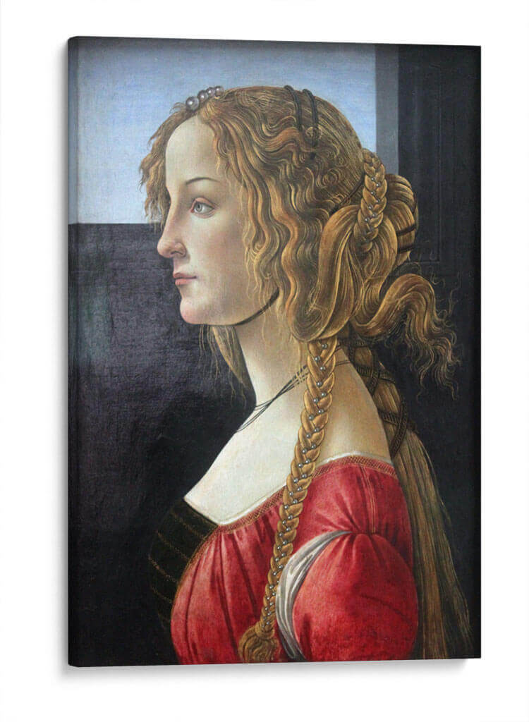 Retrato de una mujer - Sandro Botticelli | Cuadro decorativo de Canvas Lab