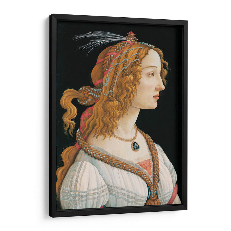 Retrato idealizado de una ninfa (Retrato de Simonetta Vespucci como ninfa) - Sandro Botticelli | Cuadro decorativo de Canvas Lab