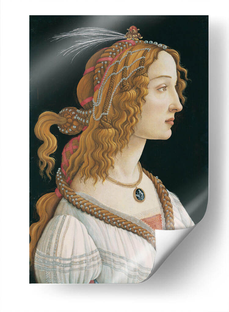 Retrato idealizado de una ninfa (Retrato de Simonetta Vespucci como ninfa) - Sandro Botticelli | Cuadro decorativo de Canvas Lab
