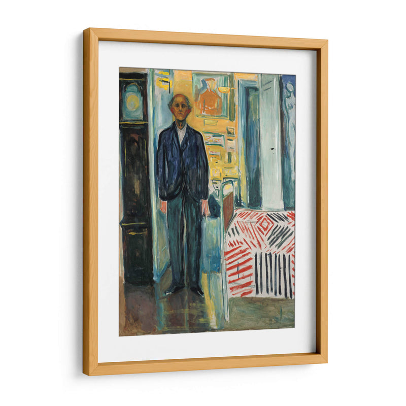 Autorretrato. entre el reloj y la cama - Edvard Munch | Cuadro decorativo de Canvas Lab