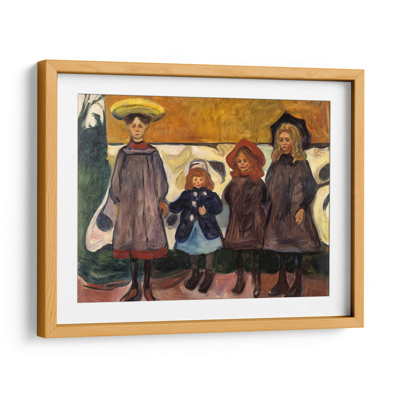 Cuatro niñas en Asgardstrand - Edvard Munch | Cuadro decorativo de Canvas Lab