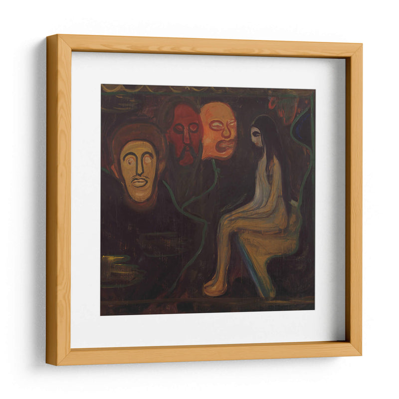 Niña y tres cabezas masculinas - Edvard Munch | Cuadro decorativo de Canvas Lab