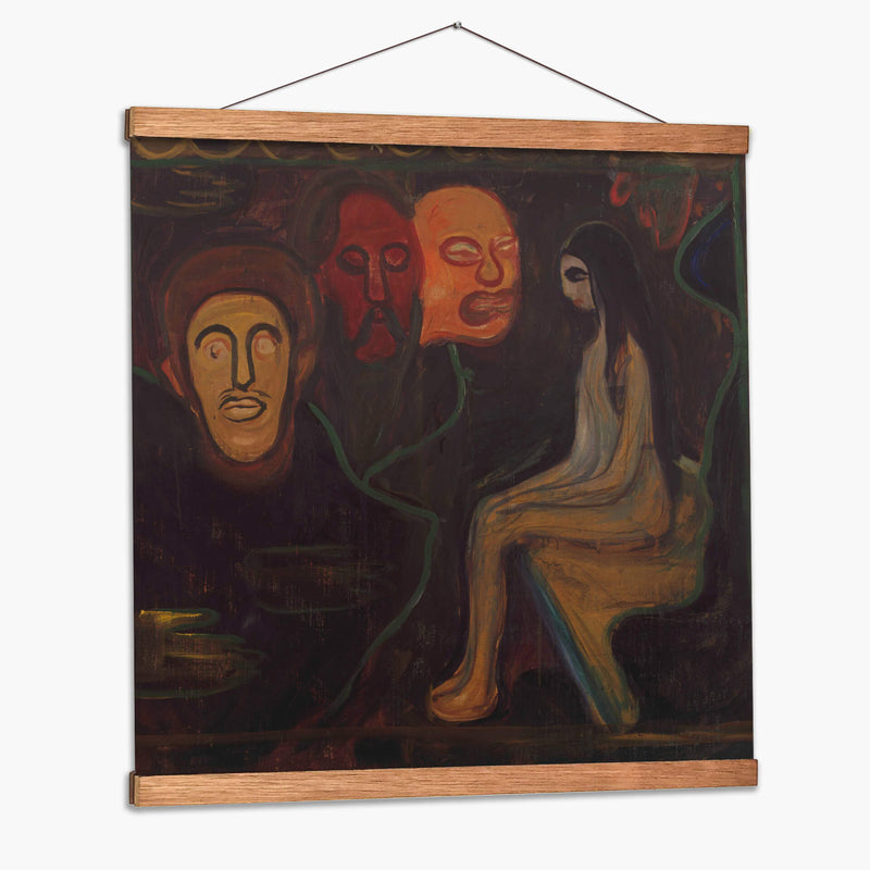 Niña y tres cabezas masculinas - Edvard Munch | Cuadro decorativo de Canvas Lab