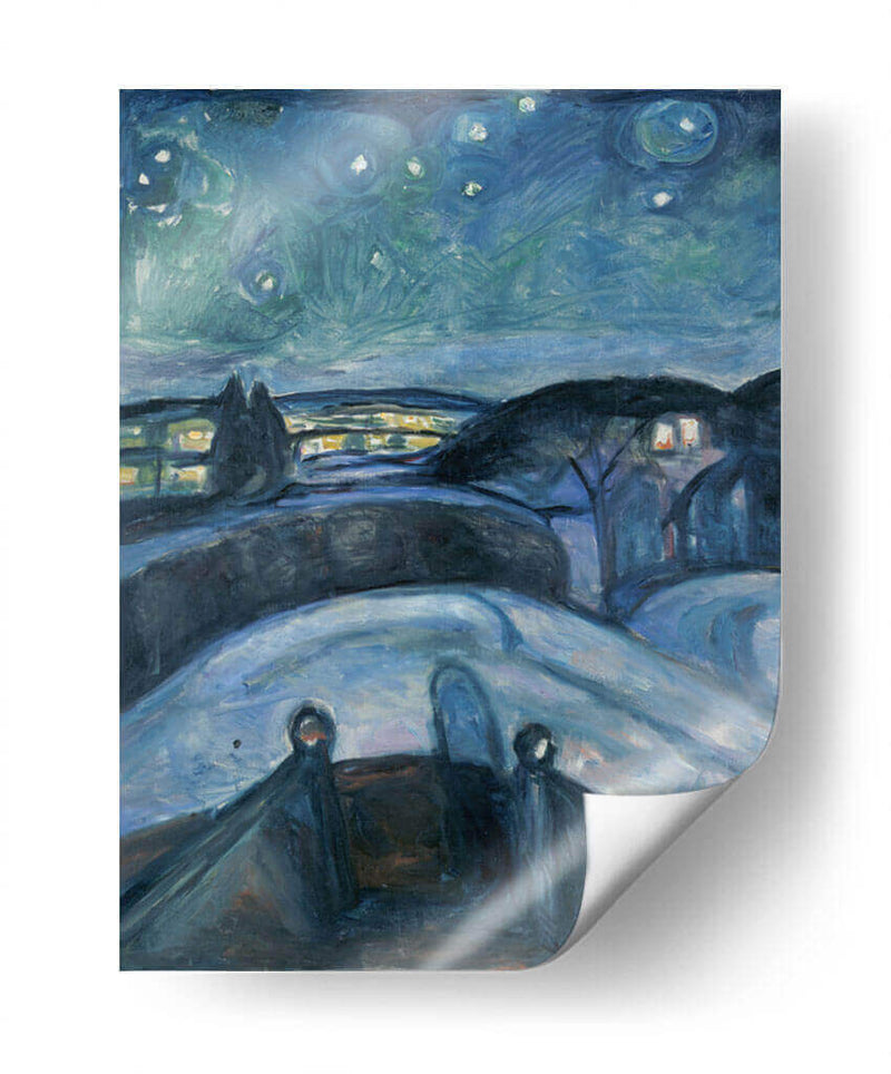 Noche estrellada II - Edvard Munch | Cuadro decorativo de Canvas Lab