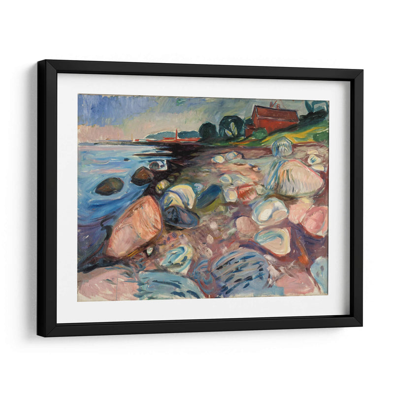 Orilla del mar con casa roja - Edvard Munch | Cuadro decorativo de Canvas Lab