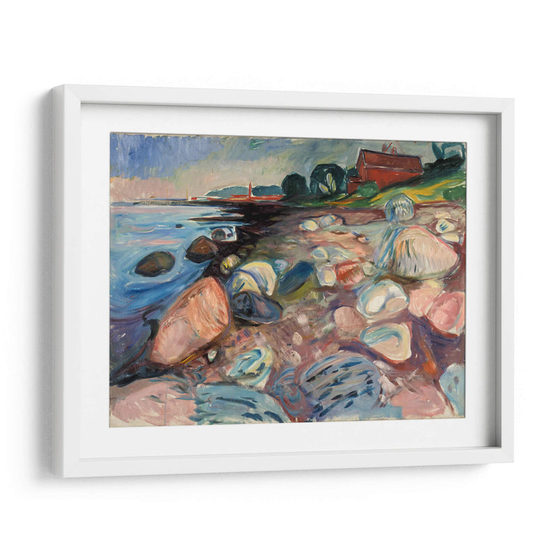 Orilla del mar con casa roja - Edvard Munch | Cuadro decorativo de Canvas Lab