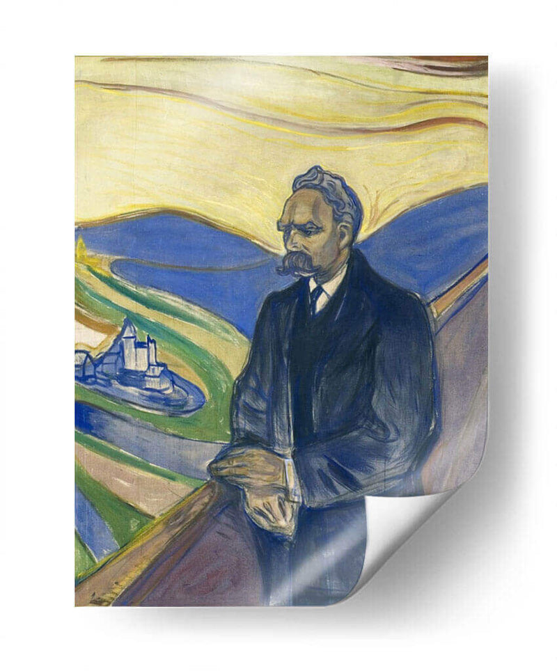Retrato de Friedrich Nietzsche - Edvard Munch | Cuadro decorativo de Canvas Lab