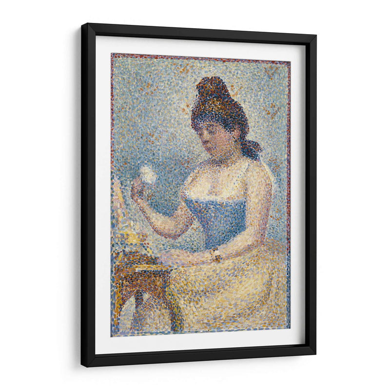 Mujer joven echándose polvo - Georges Seurat | Cuadro decorativo de Canvas Lab
