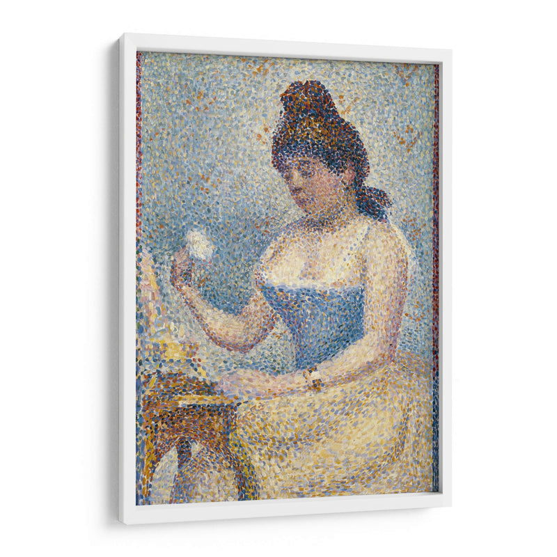 Mujer joven echándose polvo - Georges Seurat | Cuadro decorativo de Canvas Lab