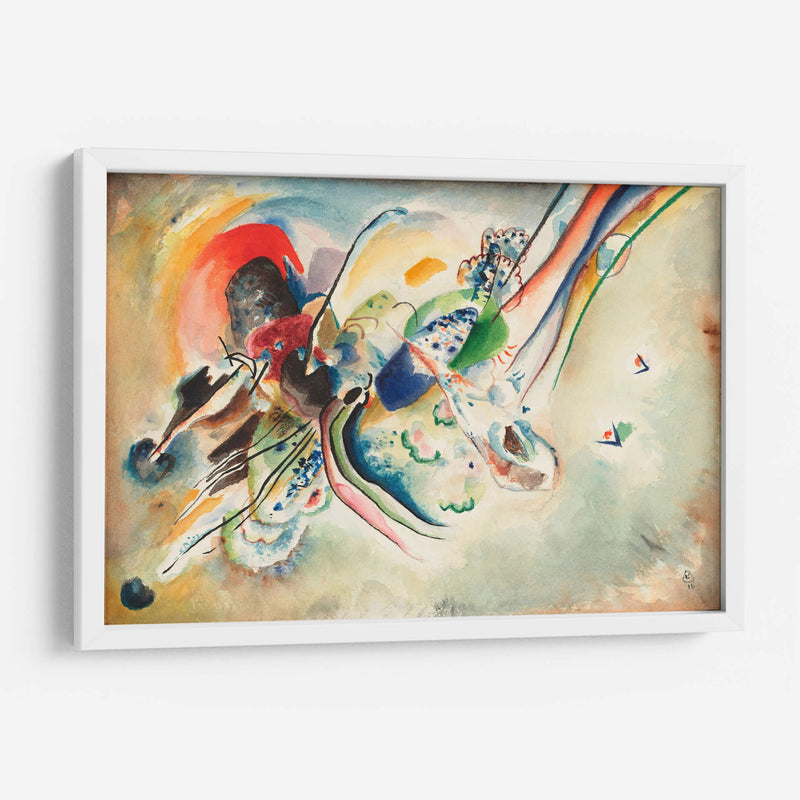 Estudio de composición para imagen con dos manchas rojas - Wassily Kandinsky | Cuadro decorativo de Canvas Lab