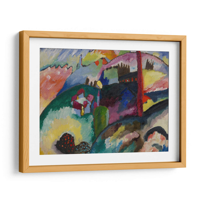 Paisaje con chimenea de fábrica - Wassily Kandinsky | Cuadro decorativo de Canvas Lab