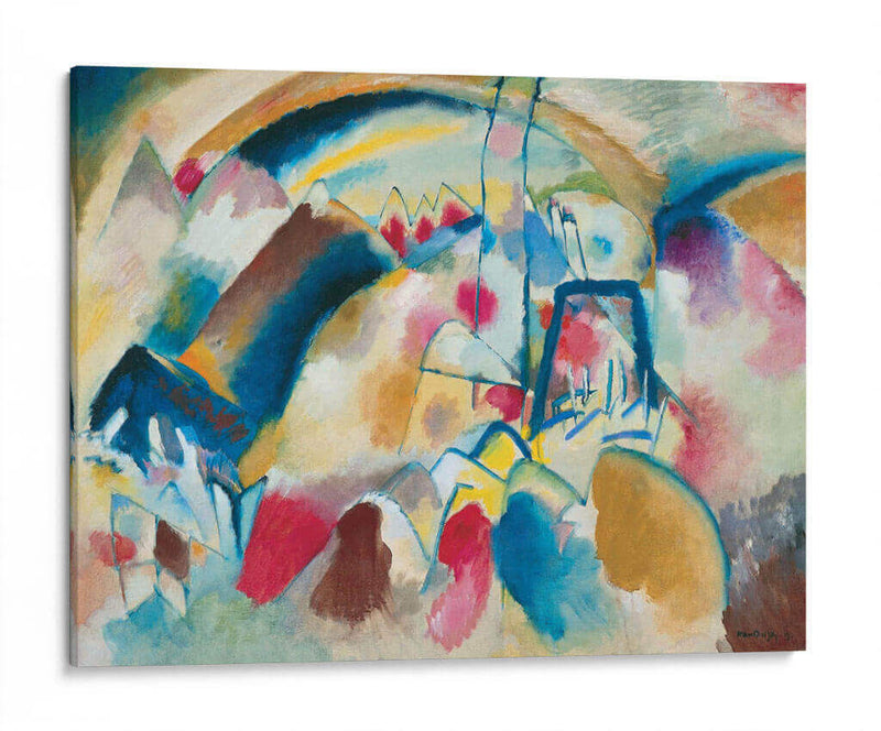 Paisaje con iglesia - Wassily Kandinsky | Cuadro decorativo de Canvas Lab