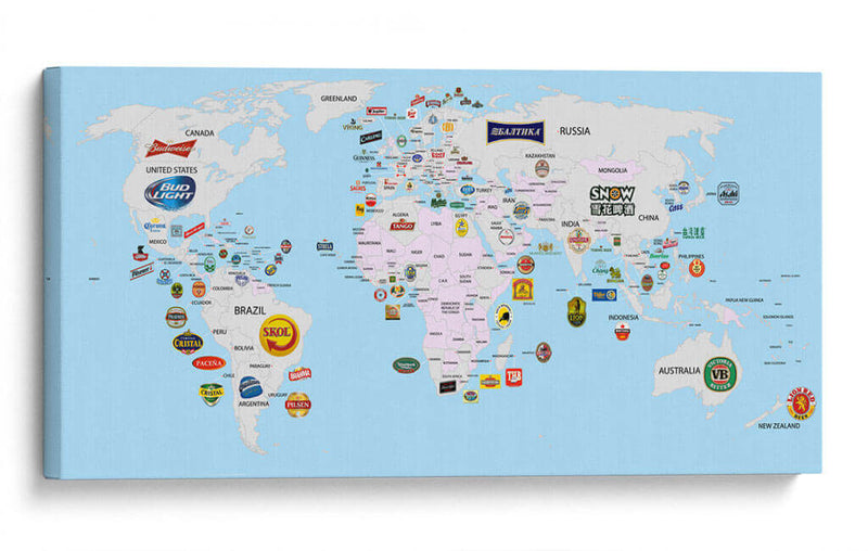 Cervezas más vendidas de cada país | Cuadro decorativo de Canvas Lab