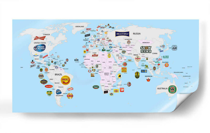 Cervezas más vendidas de cada país | Cuadro decorativo de Canvas Lab