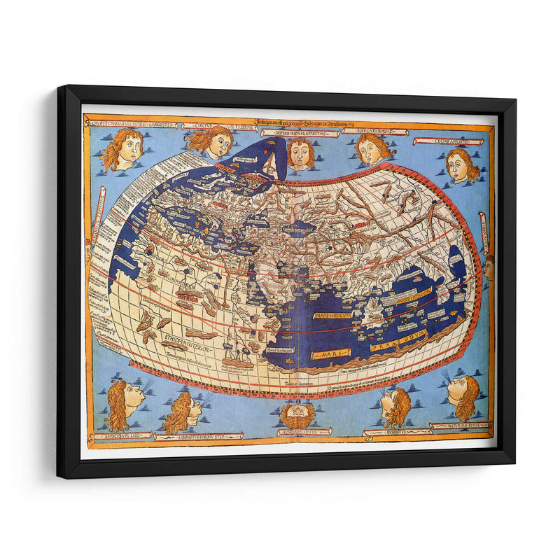 El mundo según Claudio Ptolomeo | Cuadro decorativo de Canvas Lab