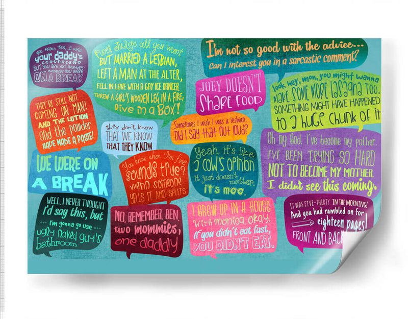 Friends - Various quotes | Cuadro decorativo de Canvas Lab