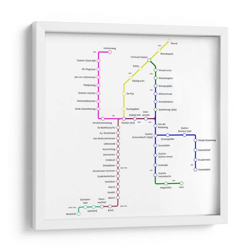 Metro de Amsterdam, Holanda | Cuadro decorativo de Canvas Lab