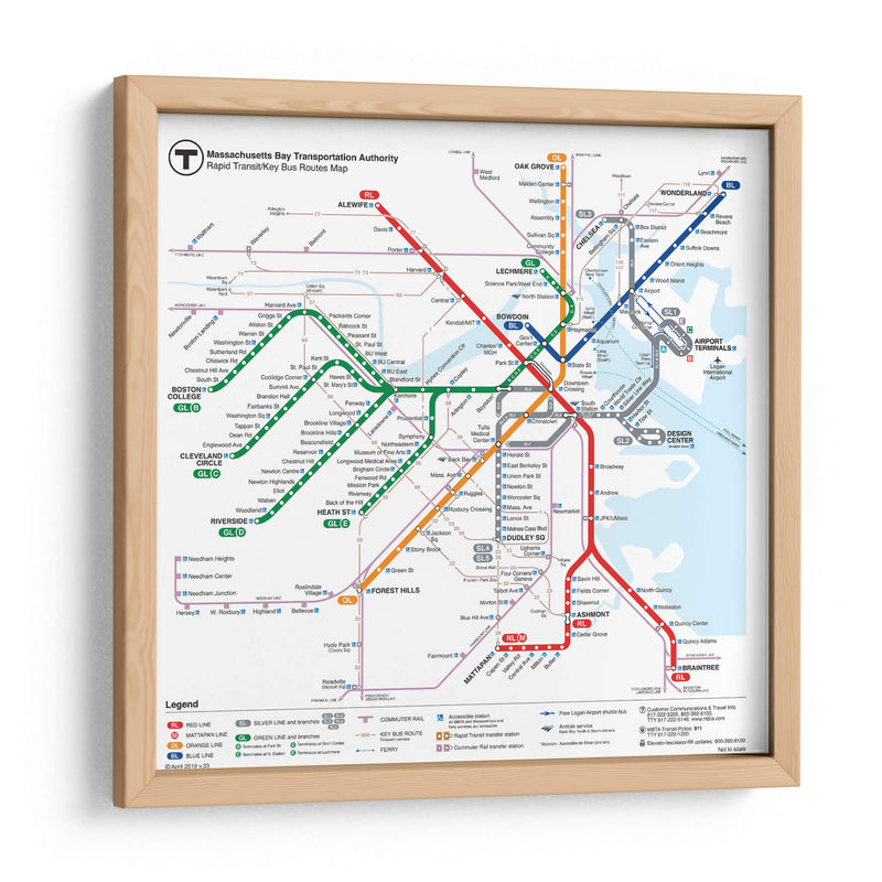 Metro de Boston - MBTA | Cuadro decorativo de Canvas Lab