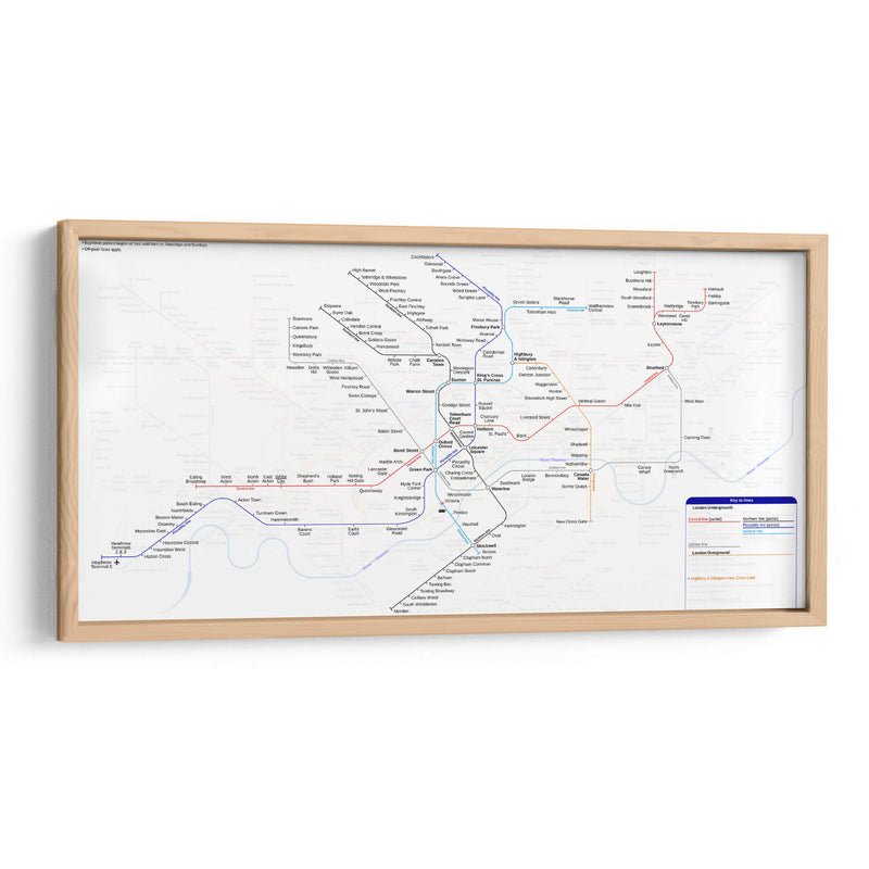 Metro de Londres, Inglaterra | Cuadro decorativo de Canvas Lab