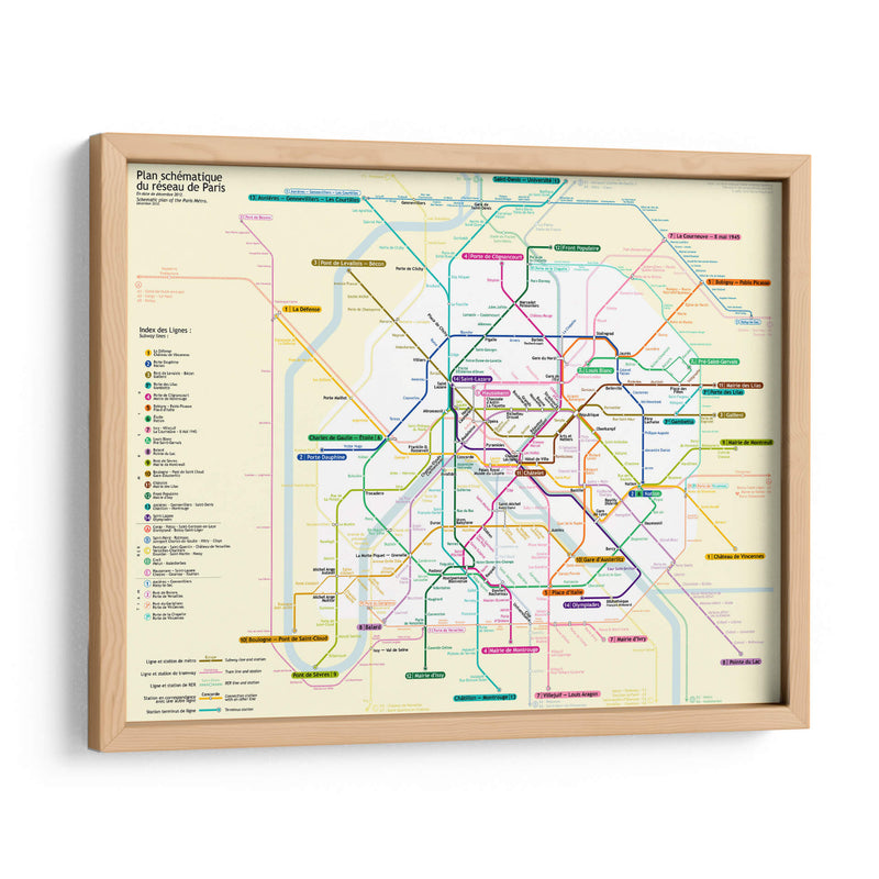 Metro de París, Francia | Cuadro decorativo de Canvas Lab