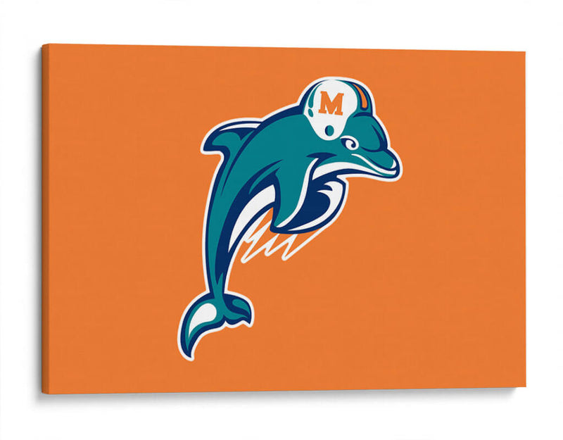 Miami Dolphins logo | Cuadro decorativo de Canvas Lab