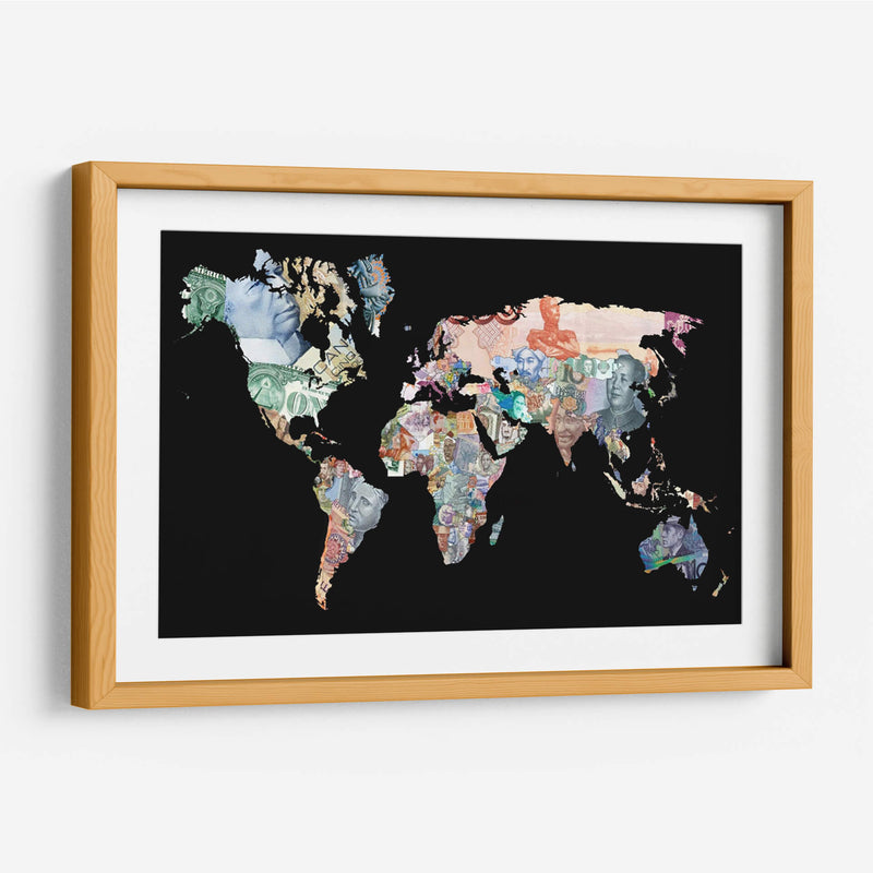 Mapa de dinero | Cuadro decorativo de Canvas Lab
