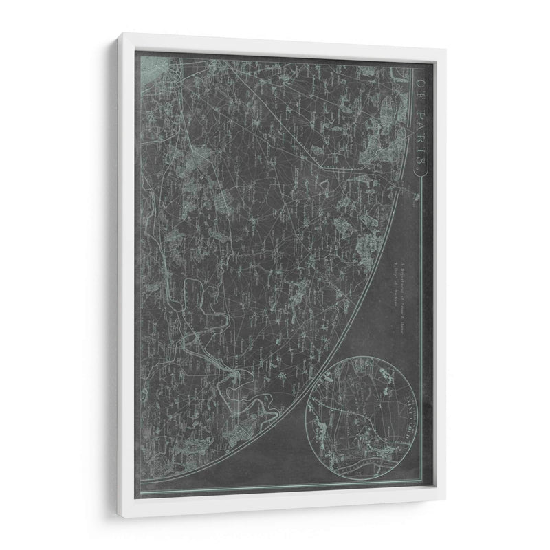 Mapa De Paris Grid Ii - Vision Studio | Cuadro decorativo de Canvas Lab