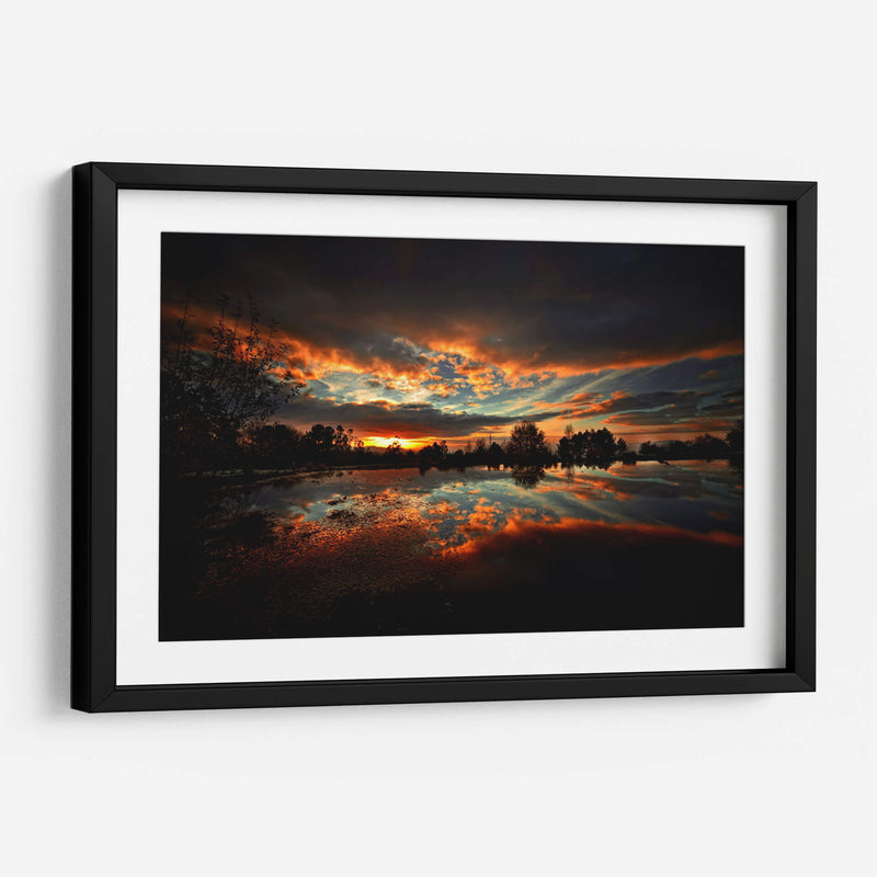Sunset in the lakehouse | Cuadro decorativo de Canvas Lab