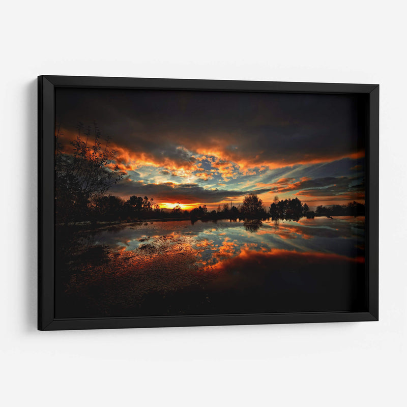 Sunset in the lakehouse | Cuadro decorativo de Canvas Lab