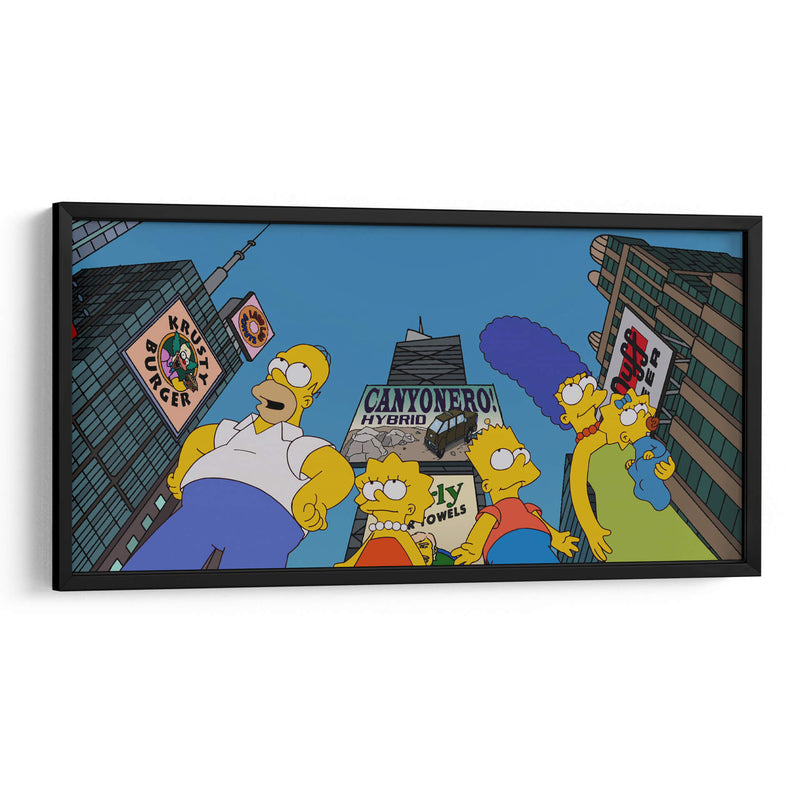 The Simpsons on the city | Cuadro decorativo de Canvas Lab