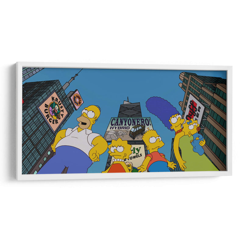 The Simpsons on the city | Cuadro decorativo de Canvas Lab