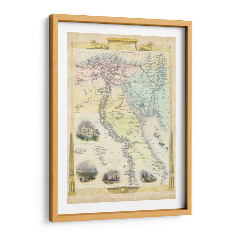 Mapa De La Vendimia De Egipto - J. Rapkin | Cuadro decorativo de Canvas Lab