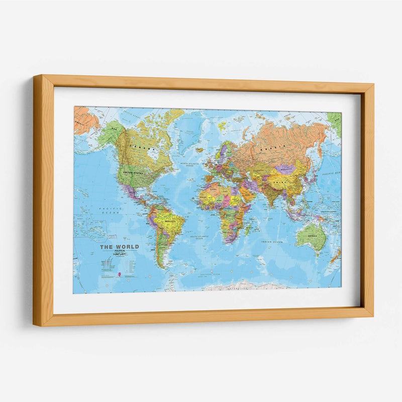 World wall map | Cuadro decorativo de Canvas Lab