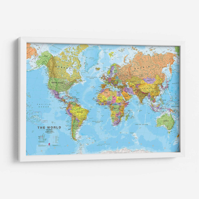 World wall map | Cuadro decorativo de Canvas Lab