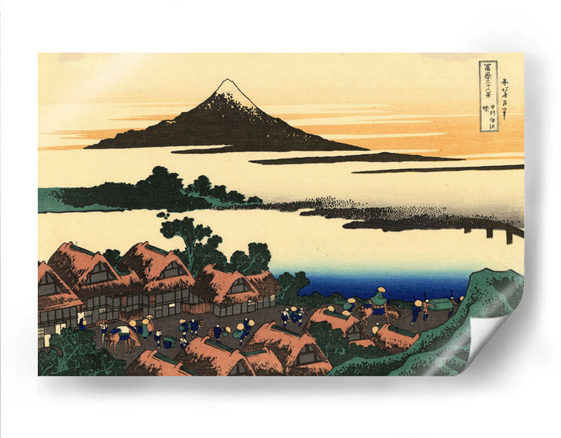 Aldea Inunaki - Katsushika Hokusai | Cuadro decorativo de Canvas Lab