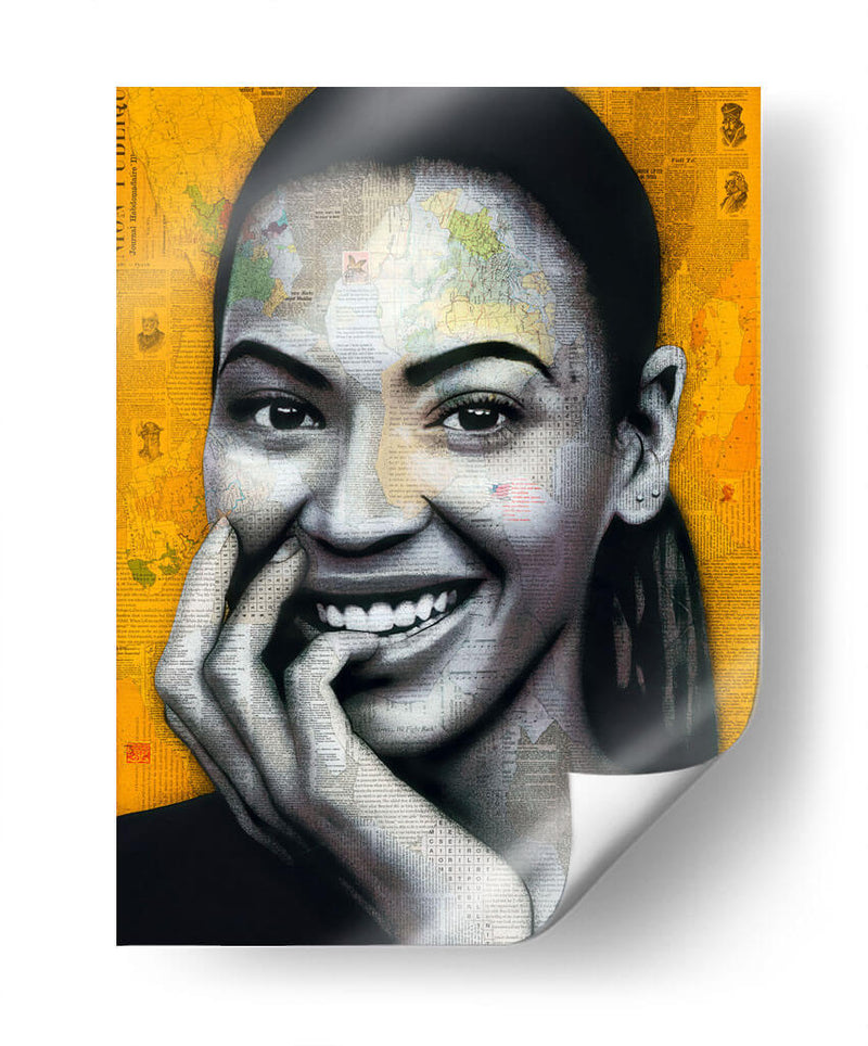 Beyonce sobre letras | Cuadro decorativo de Canvas Lab