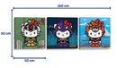 Hello Kitty Evangelion - Set de 3 - Crow Valdés - Cuadro decorativo | Canvas Lab
