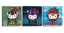 Hello Kitty Evangelion - Set de 3 - Crow Valdés - Cuadro decorativo | Canvas Lab