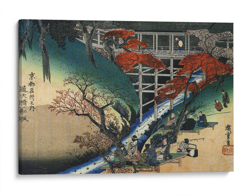 Hojas de maple en Tsuntenryo - Utagawa Hiroshige | Cuadro decorativo de Canvas Lab
