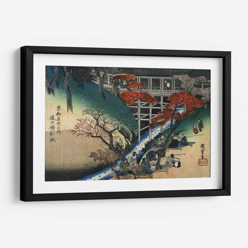 Hojas de maple en Tsuntenryo - Utagawa Hiroshige | Cuadro decorativo de Canvas Lab