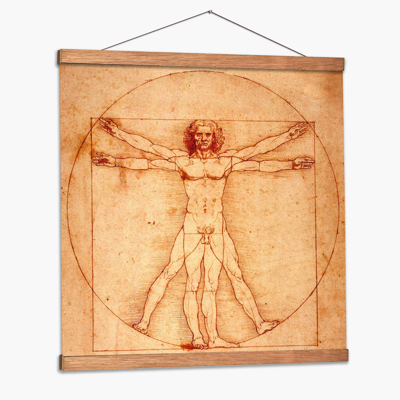 Hombre de Vitruvio - Leonardo da Vinci | Cuadro decorativo de Canvas Lab