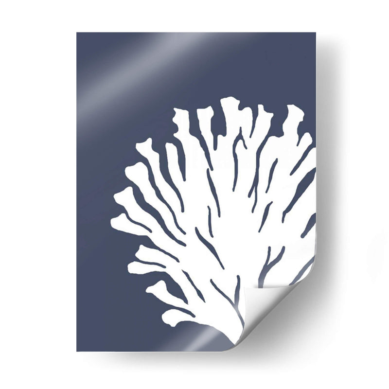 Corales Blancos En Índigo Azul D - Fab Funky | Cuadro decorativo de Canvas Lab